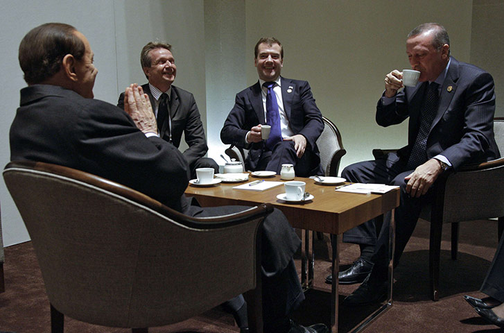 G20 Summit Update: Russia's President Medvedev meets with PM Erdogan and PM Berlusconi