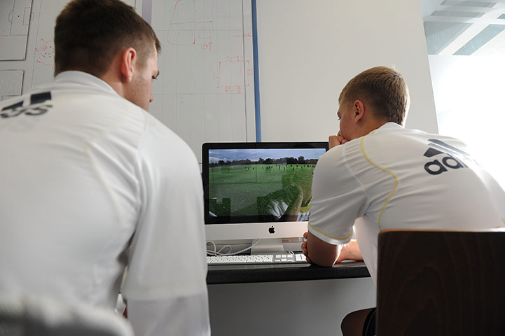 Chelsea Academy: Chelsea Academy youngsters review the training session