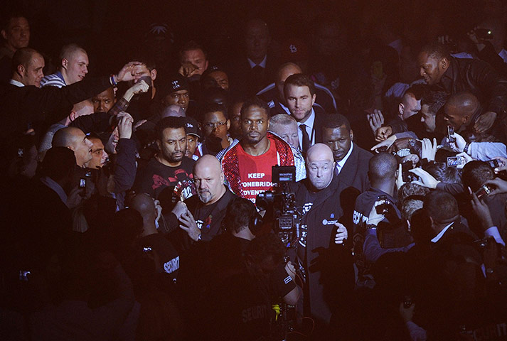 Haye v Harrison: Audley Harrison enters the arena to fight David Haye