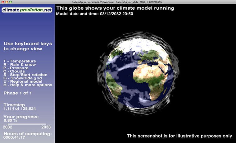 Climate prediction: screen grab of planetprediction.net
