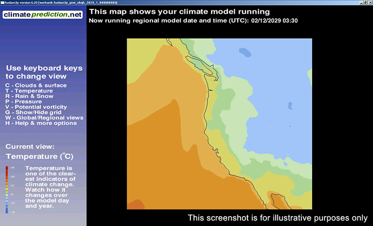 Climate prediction: screen grab of planetprediction.net