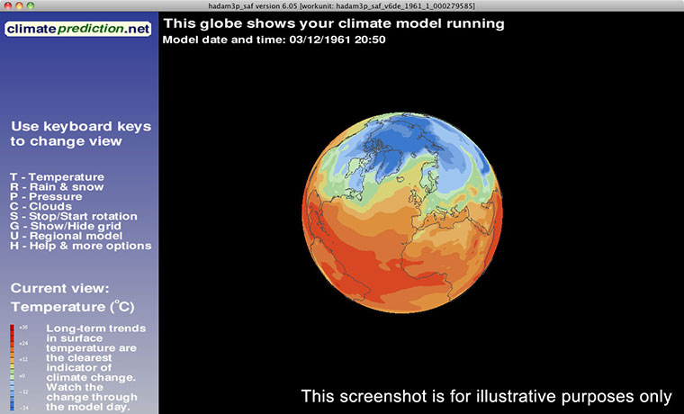 Climate prediction: screen grab of planetprediction.net
