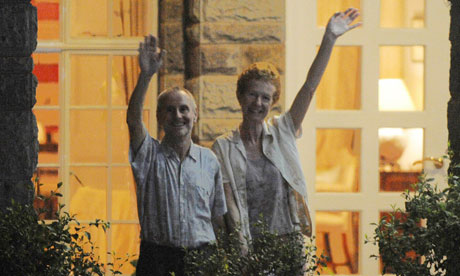 Released British couple Rachel and Paul Chandler 