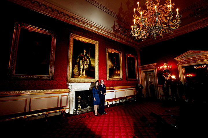 William's engagement: Prince William and Kate Middleton in the State Apartments