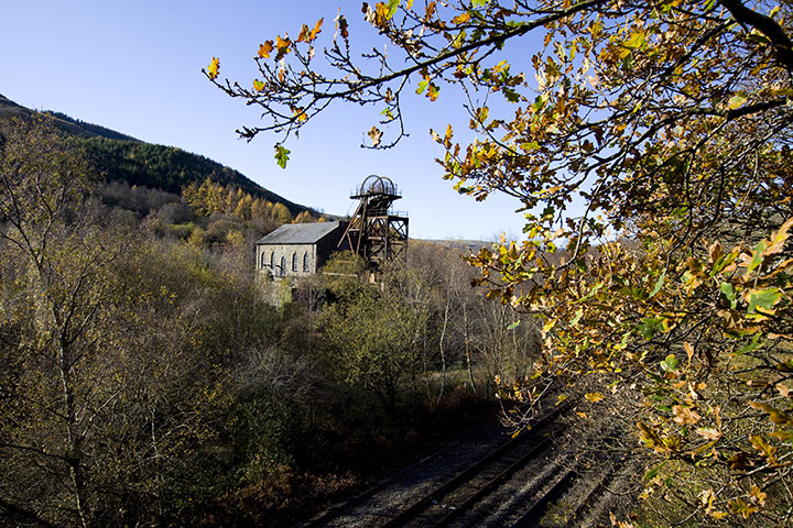 Spending Review 2010: A disused coal mine, pit head in Pontypridd, Rhondda Cynon Taf