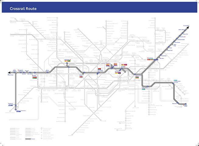 Crossrail Designs: Crossrail Route Map