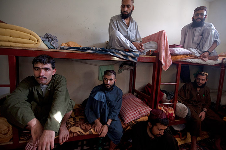 Sean Smith in Lashkar Gah: Alleged Taliban prisoners in Lashkar Gah prison
