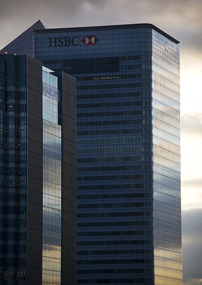 Week in Business: HSBC and Barclays bank buildings in London's Canary Wharf