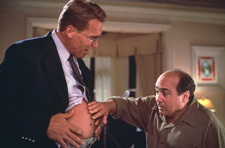 Arnold Schwarzenegger : Schwarzenegger in 'Junior' with Danny Devito