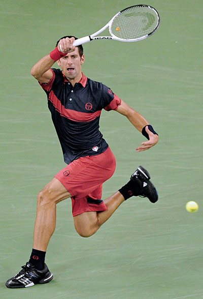 Tennis: Novak Djokovic of Serbia