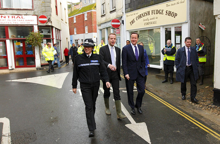 Cameron Visit Cornwall: David Cameron and local MP Steven Gilbert visit Mevagissey in Cornwall