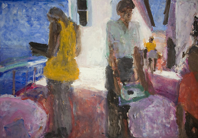 Sargy Mann: Cafe above the sea by Sargy Mann