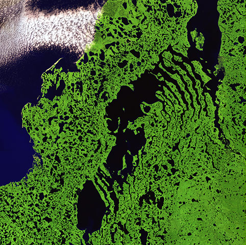 Earth as Art: Liverpool Bay, USGS/EROS collection featuring Landsat satellite images 