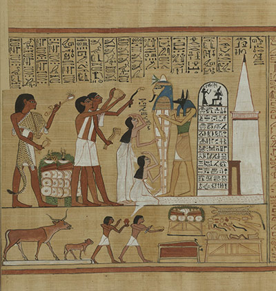 Book of the Dead: A depiction of the Opening of the Mouth ritual