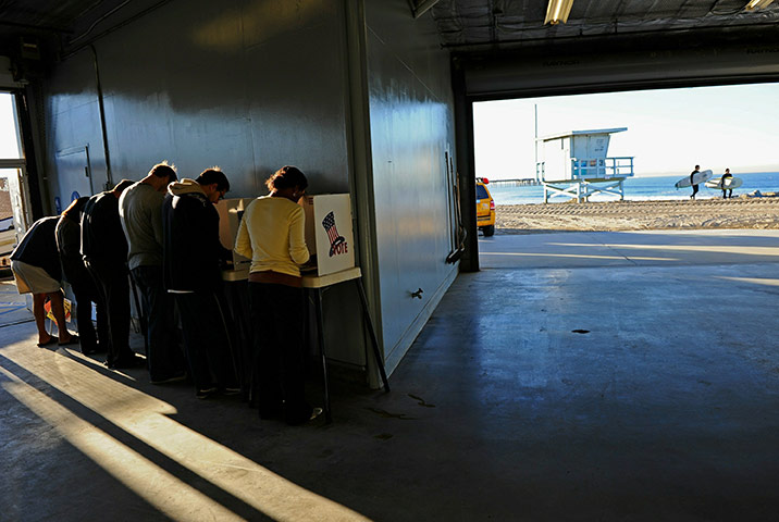 US midterm elections: Los Angeles, California: Voters cast their ballots in the midterm elections