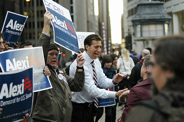US midterm elections: Chicago, Illinois: Democratic Senate candidate Alexi Giannoulias 