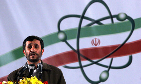 Mahmoud Ahmadinejad, the Iranian president, speaks at the Natanz nuclear enrichment facility.