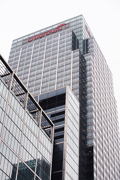 Tall buildings: Citigroup Centre in Canary Wharf, London