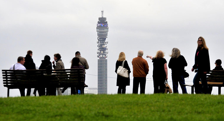 Tall buildings: The BT Tower from London's Primrose Hill