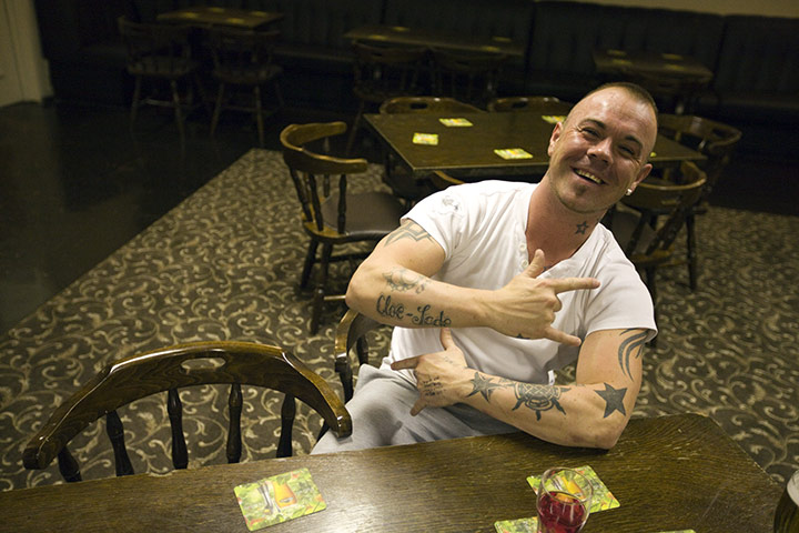 Spending Review 2010: Craig Jones in the Social Club, Gurnos estate, Merthyr Tydfil