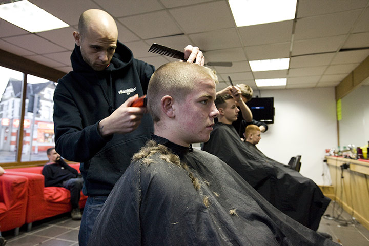 Spending Review 2010: Moore Brothers Barber shop in Cardiff