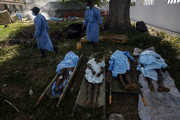 Haiti Cholera: The bodies of four cholera victims