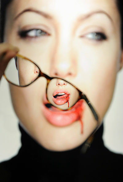 24 hours in pics: A photographic print of US actress Angelina Jolie at Christie's