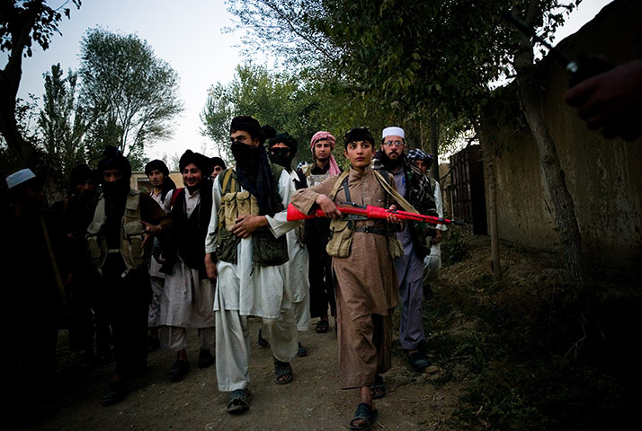 Taliban fighters: Taliban fighters in the district of Dahani Ghori