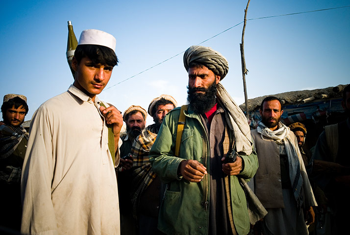 Taliban fighters: Taliban fighters in the district of Dahani Ghori