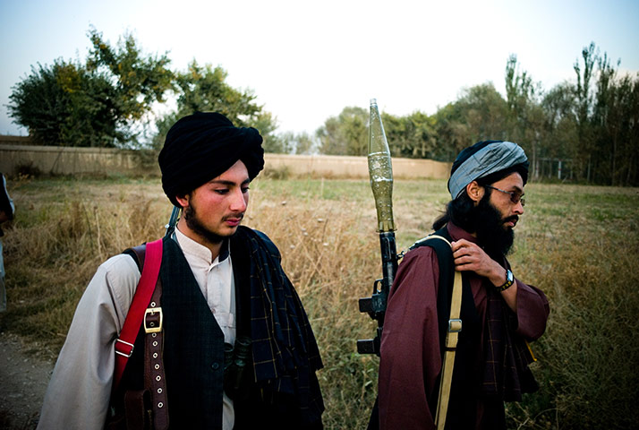 Taliban fighters: Taliban fighters in the district of Dahani Ghori