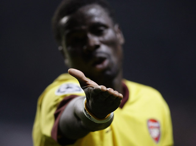 Champions League Tuesday: Arsenal's Emmanuel Eboue reacts 