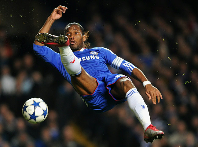 Champions League Tuesday: Didier Drogba attempts a shot