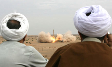 A test in Iran during 2006 of the Shahab-3 missile, built with North Korean technology