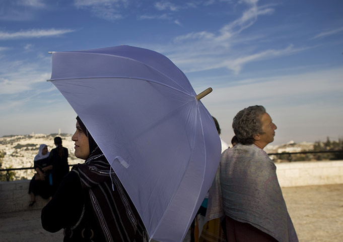 24 hours in pictures: meditation walkin Jerusalem