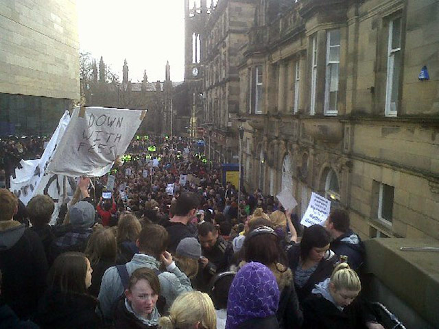 Pictures by students: Newcastle student protests