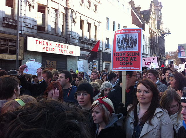 Pictures by students: The University of Liverpool protest