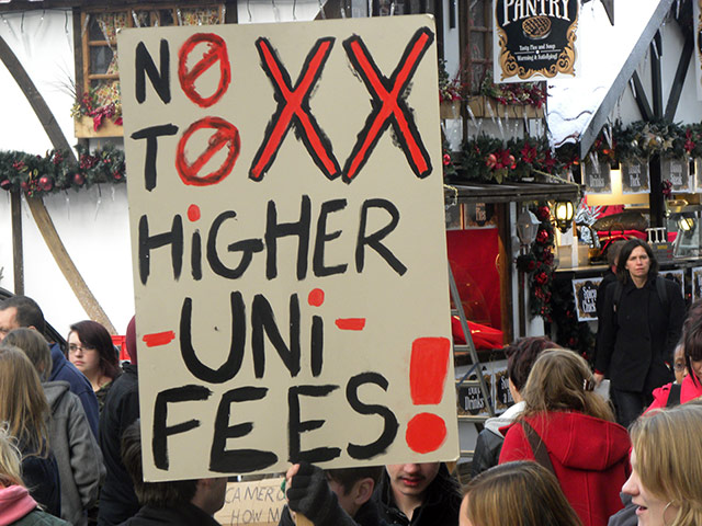 Pictures by students: Students protest in Nottingham