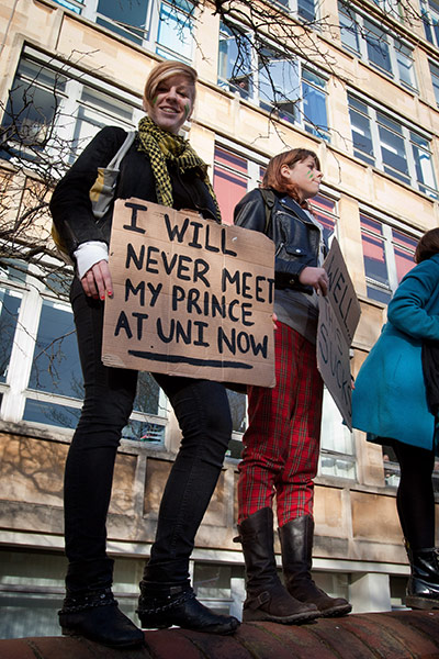 Student protests: Students in Bristol stage a demonstration