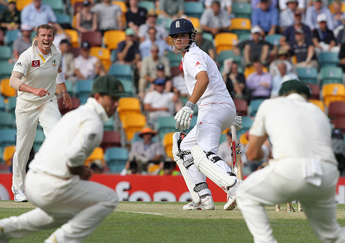 ashes hat-tricks: Alastair Cook, Peter Siddle
