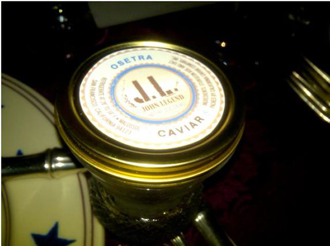 Week in pics: John Legend: caviar