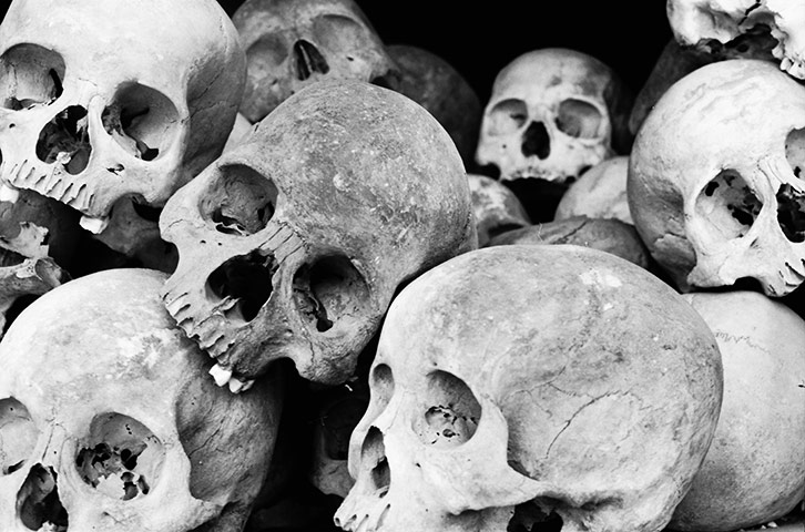 In pictures: hard: killing fields skulls