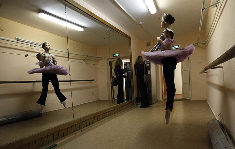 24 hours: Krasnoyarsk, Russia: A contestant prepares backstage