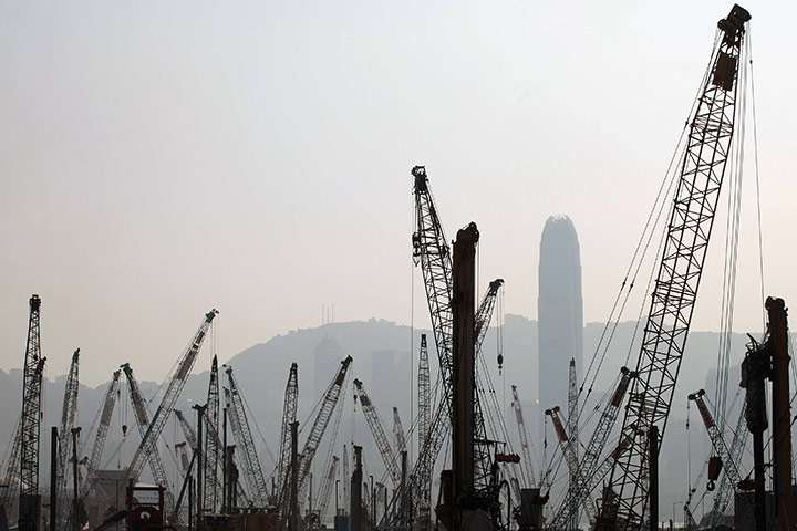 24 hours: Kowloon, Hong Kong, China: A construction site for the high speed railway