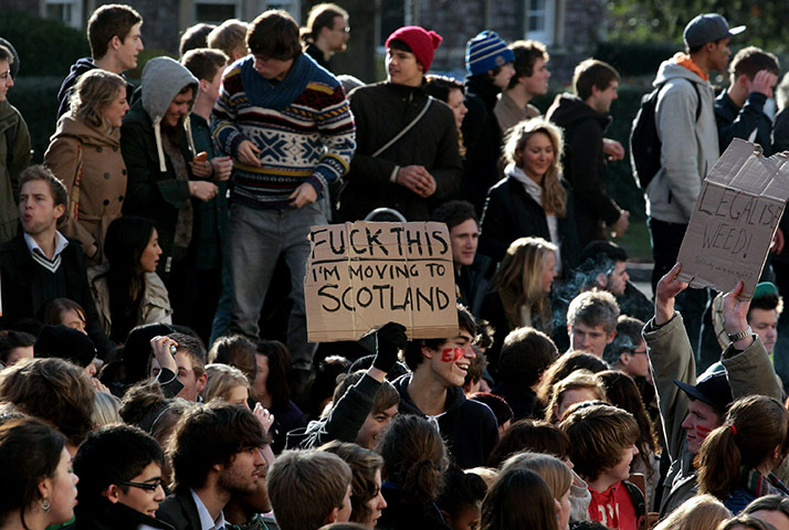 Student Protest Slogans : Students Protest Over The Government's Proposed Changes To Tuition Fees