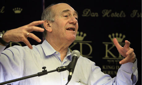 ehud olmert. Ehud Olmert speaking today: