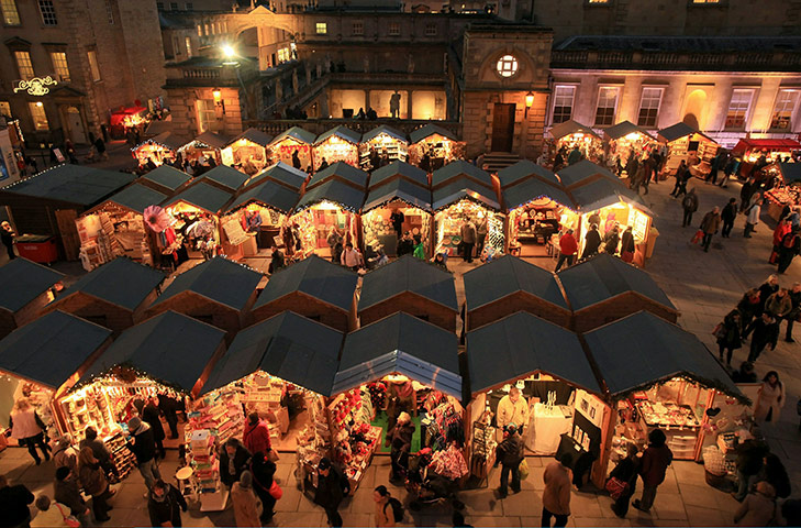 24 hours in pics: Christmas shoppers browse the offerings at the Bath Christmas Market
