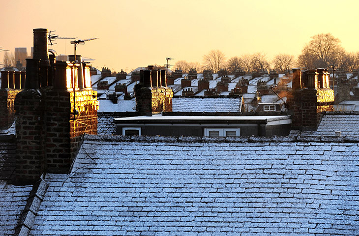 Winter Weather Update: Snow on the rooftops in York as the cold snap continues to hit the UK