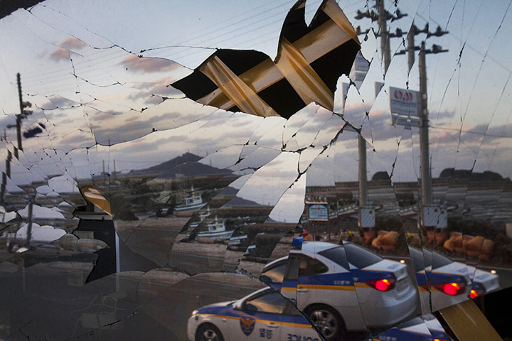 24 hours in pictures: A South Korean police car