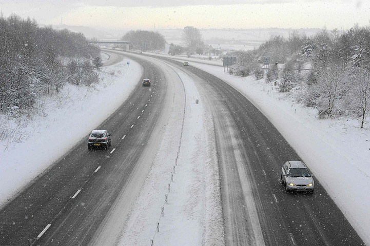 winter weather: A1 near Durham