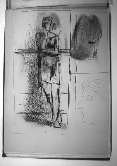 New Picasso collection  : Drawing by Picasso on a notebook